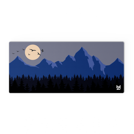 Dark Blue Mountains Mouse Pad