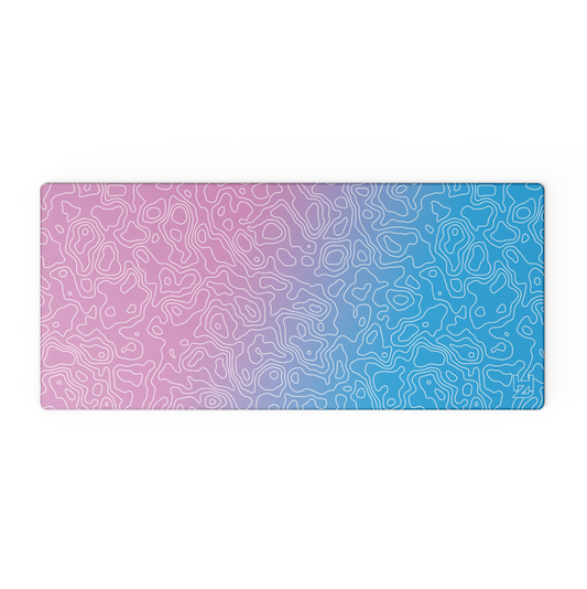 Blue/Pink Gradient Topographic Mouse Pad